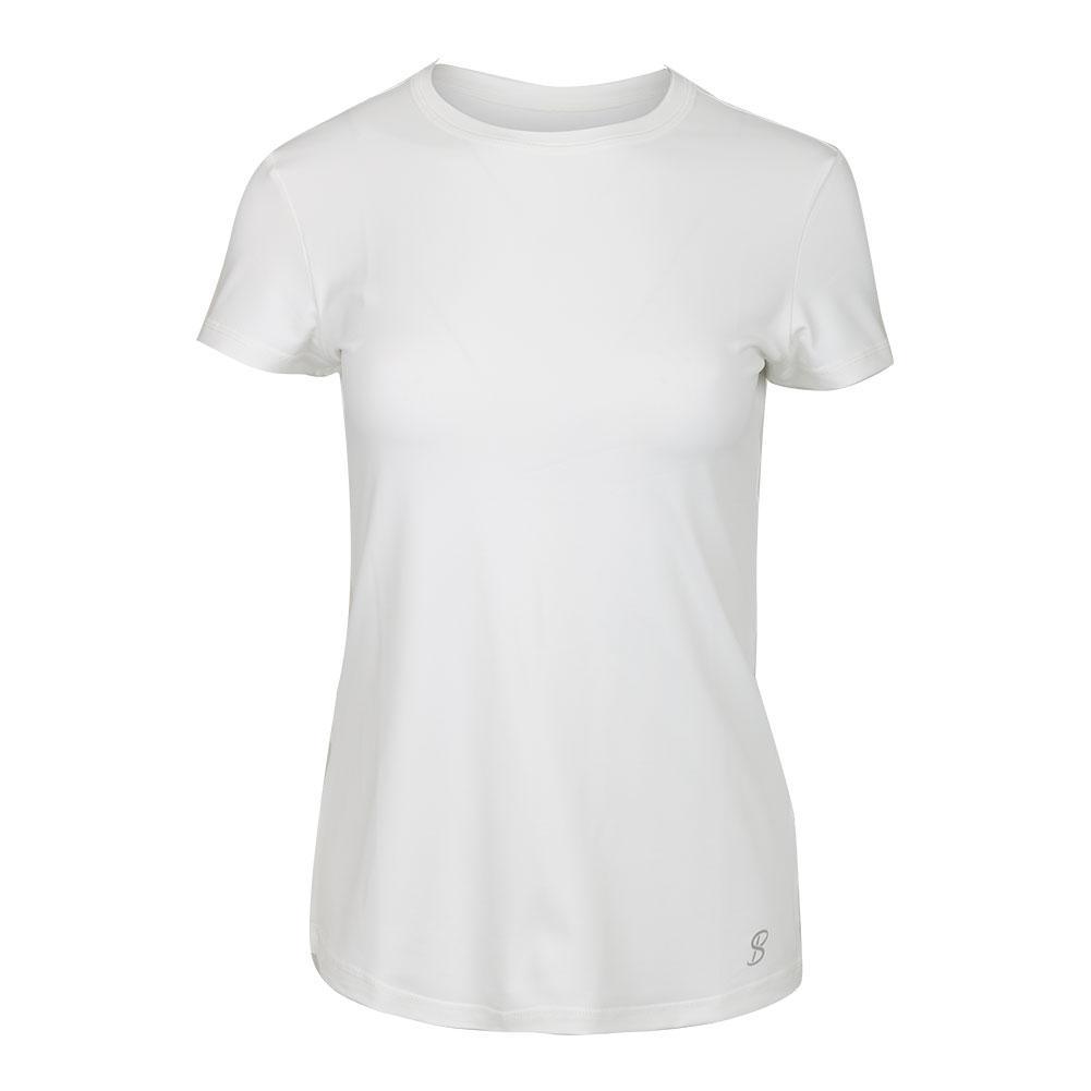 Women's Short Sleeve Tennis Top Womens Apparel SOFIBELLA White XS