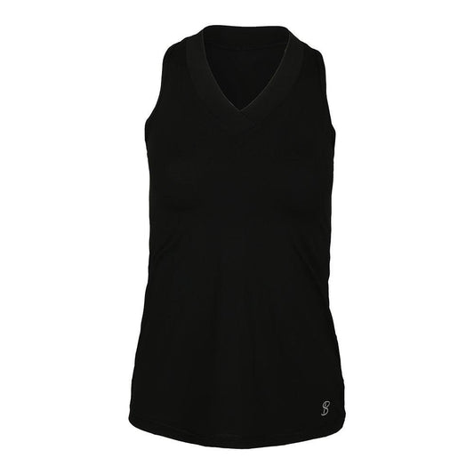 Women's UV Racerback Tennis Tank Womens Apparel SOFIBELLA Black XS