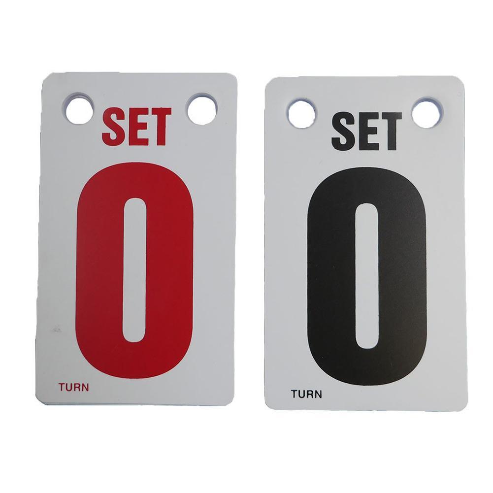 3 Inch by 5 Inch Set Card, Black and Red Court Equipment HAR TRU Red
