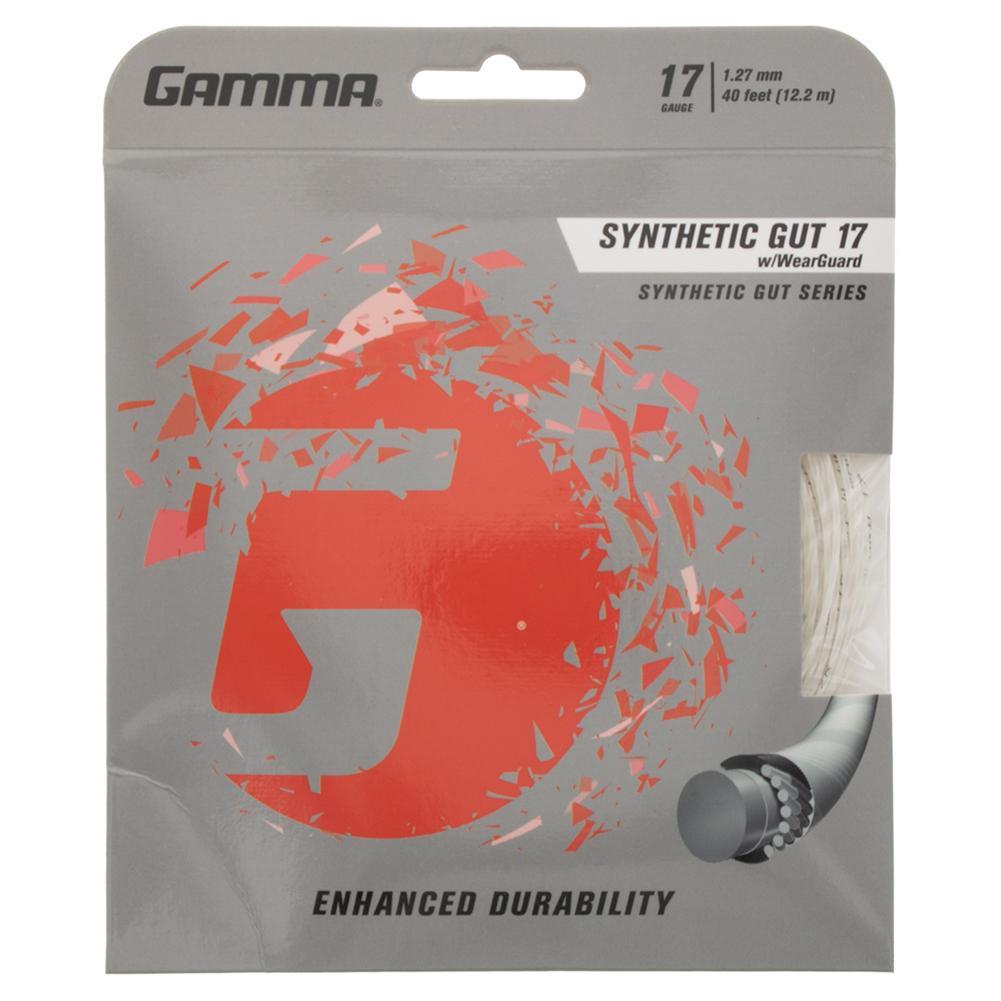 Synthetic Gut with Wearguard 17G Tennis String STRINGS GAMMA Black