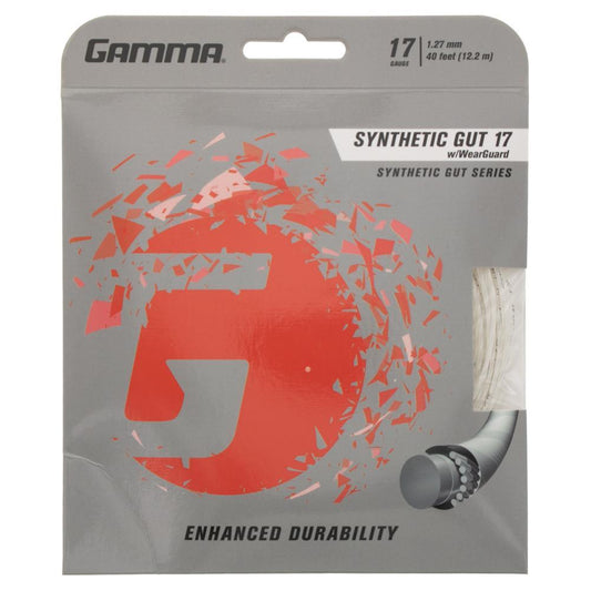 Synthetic Gut with Wearguard 17G Tennis String STRINGS GAMMA Black