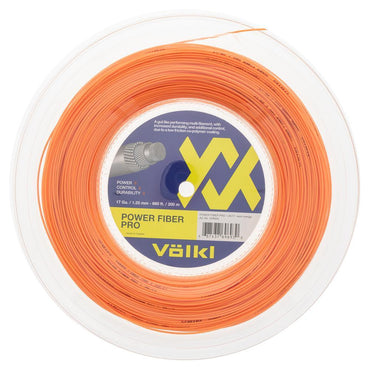 Power Fiber Pro Tennis String Reel Strings VOLKL Orange 16
