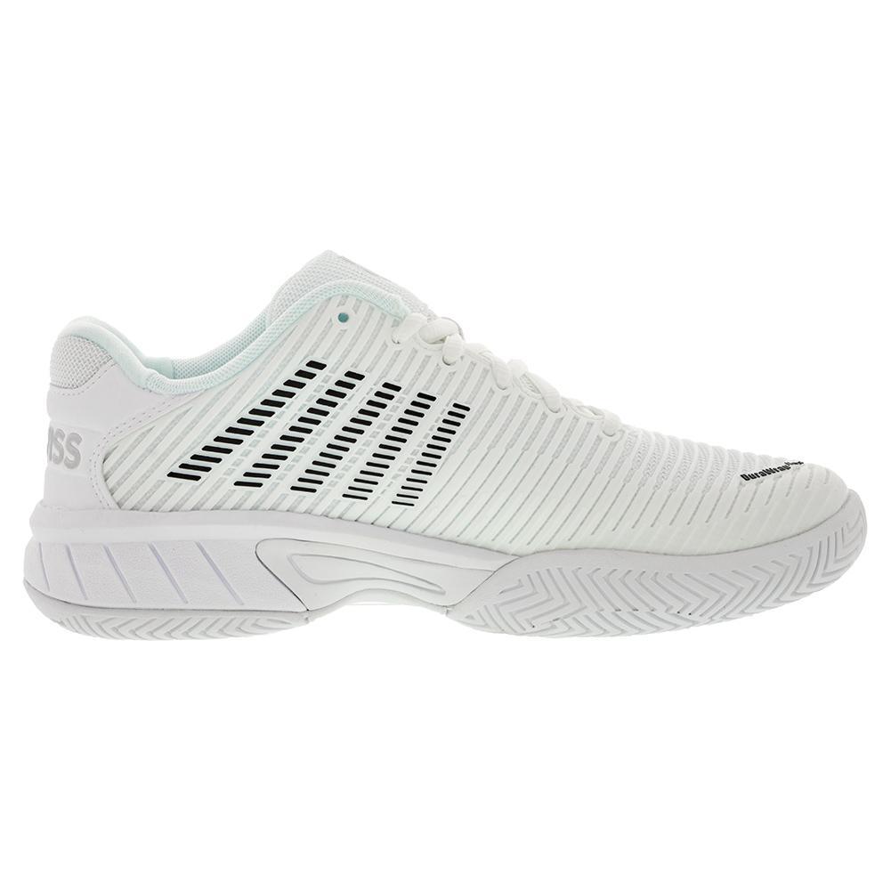 Juniors` Hypercourt Express 2 Tennis Shoes White and Black Top Tennis Shoes K-SWISS