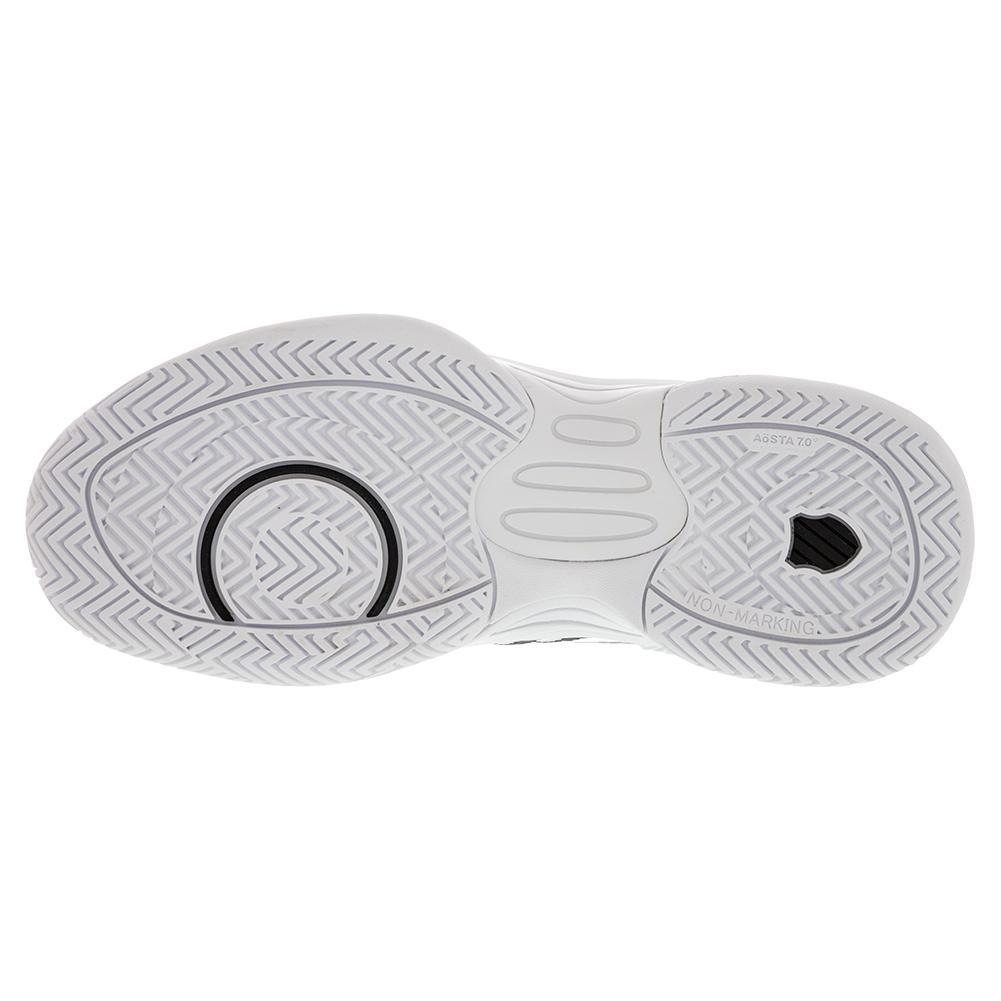 Juniors` Hypercourt Express 2 Tennis Shoes White and Black Top Tennis Shoes K-SWISS