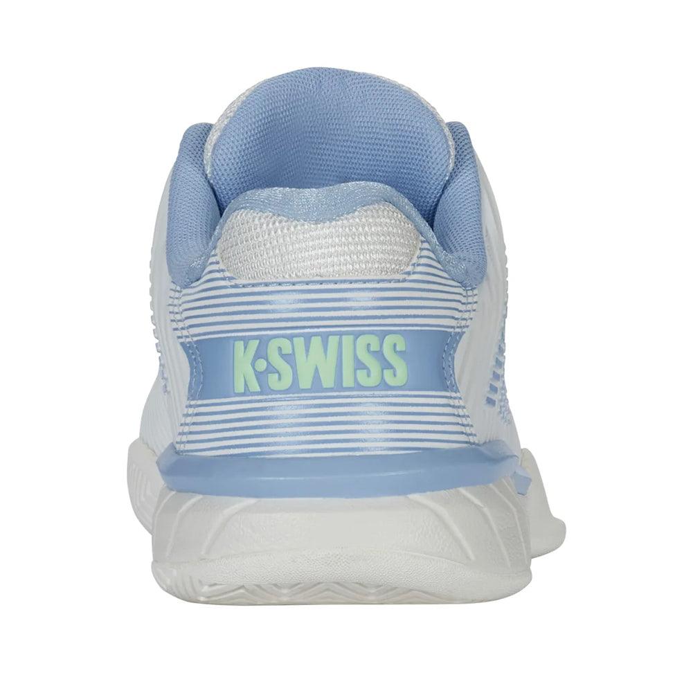 Juniors` Hypercourt Express 2 Tennis Shoes Lucent White and Dutch Canal K-SWISS