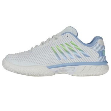 Juniors` Hypercourt Express 2 Tennis Shoes Lucent White and Dutch Canal K-SWISS