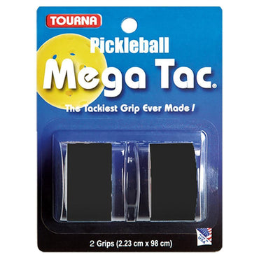 Mega Tac Pickleball Overgrip 2 Pack Pickleball Grips TOURNA Black