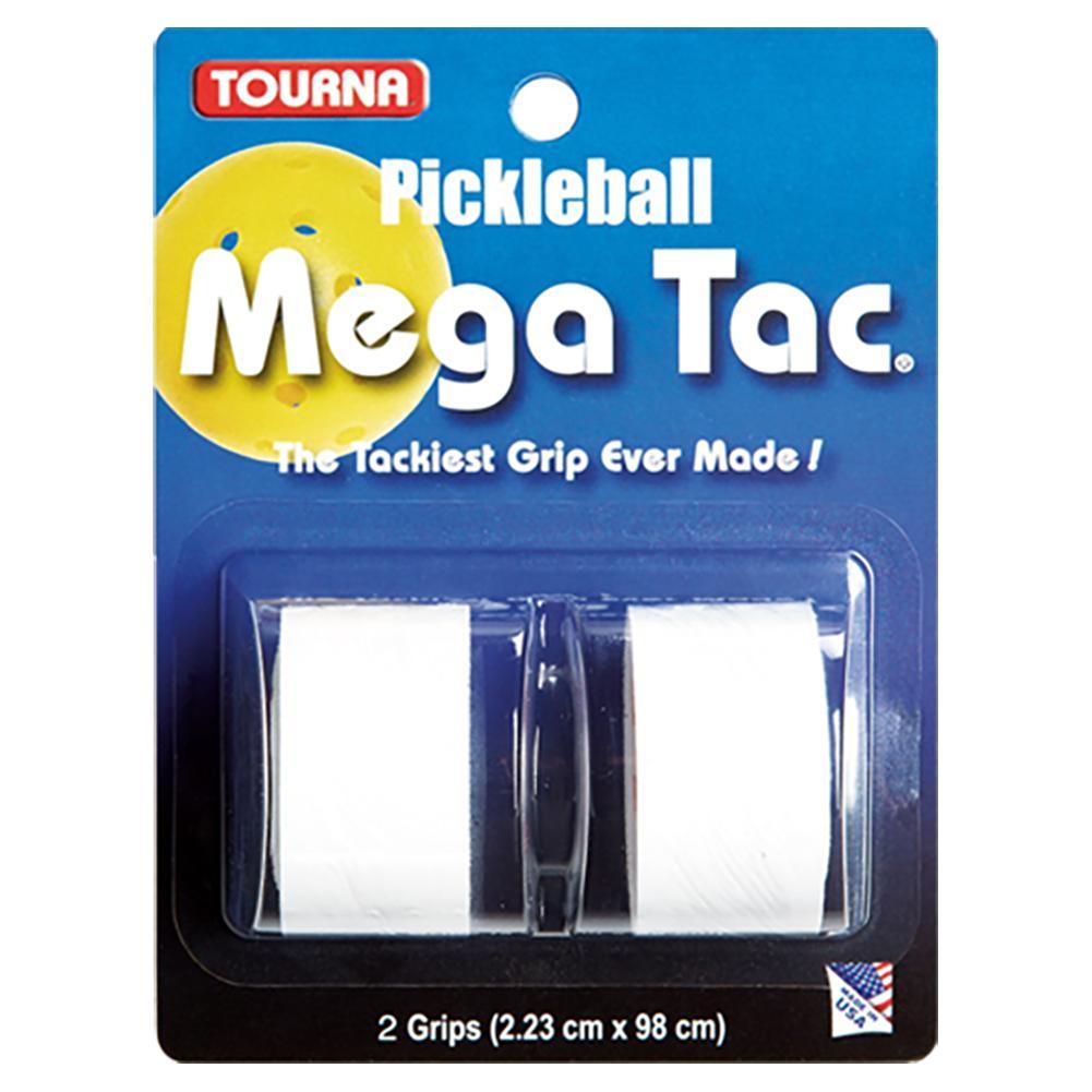 Mega Tac Pickleball Overgrip 2 Pack Pickleball Grips TOURNA White