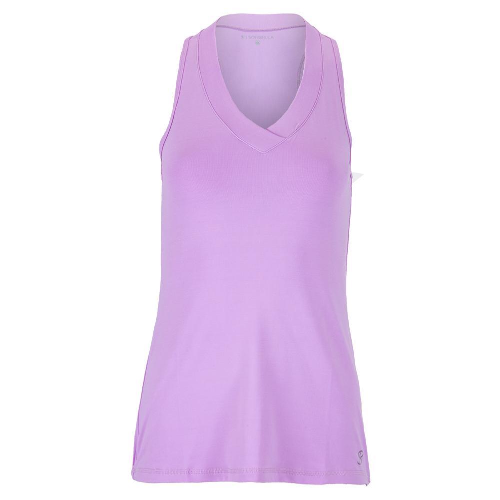 Women's UV Racerback Tennis Tank Womens Apparel SOFIBELLA Lavender XS