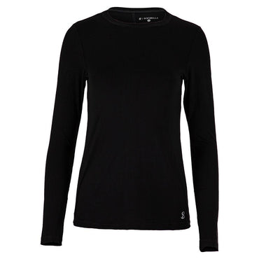 Women's UV Long Sleeve Tennis Top Womens Apparel SOFIBELLA Black XS