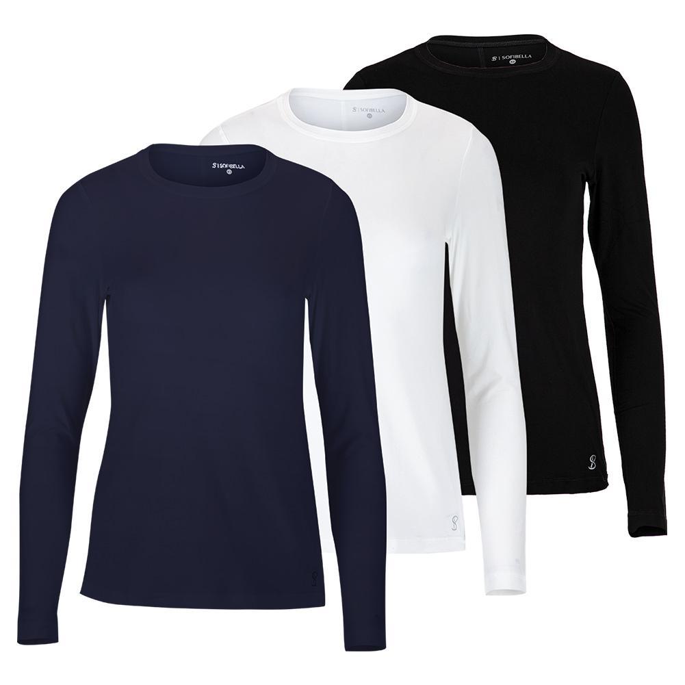 Women's UV Long Sleeve Tennis Top Womens Apparel SOFIBELLA