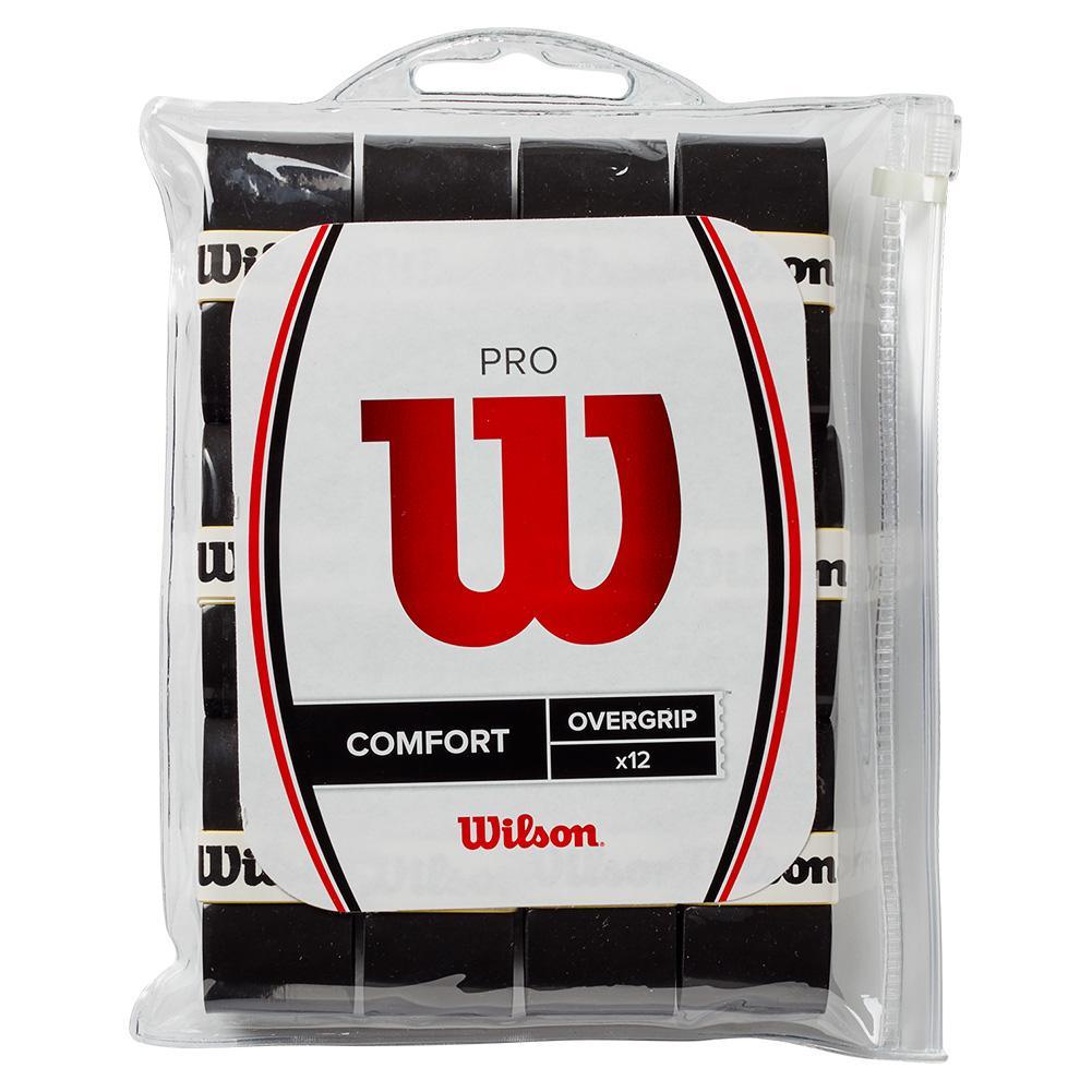 Pro Overgrip Tennis Grip 12 Pack Black Grips WILSON Black