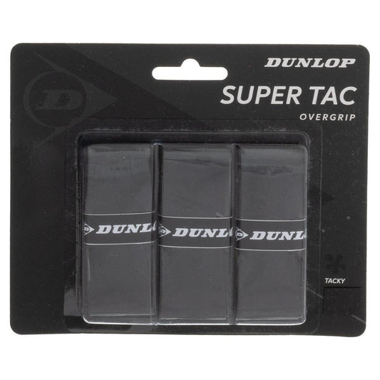 Super Tac Tennis Overgrip 3 Pack Black Other Accessories DUNLOP Black