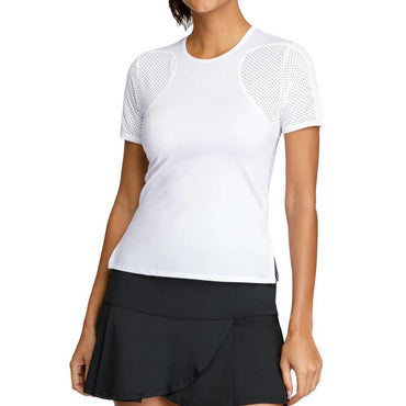 Women's Katy Short Sleeve Tennis Top Womens Apparel TAIL White XS