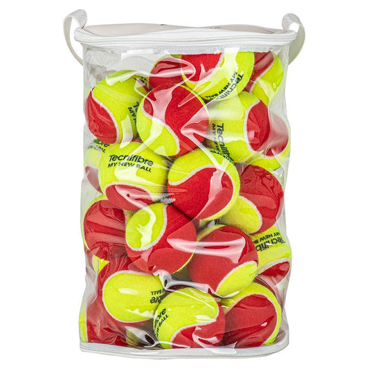 My New Ball Stage 3 Red Tennis Balls Bag of 36 Tennis Balls TECNIFIBRE Red