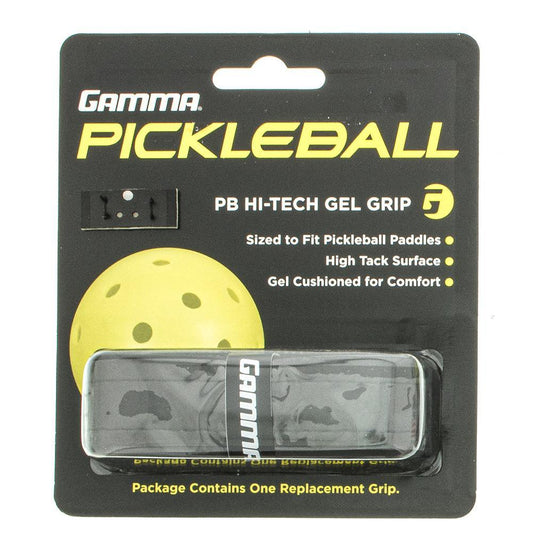 Hi-Tech Gel Pickleball Replacement Grip Pickleball Grips GAMMA Black