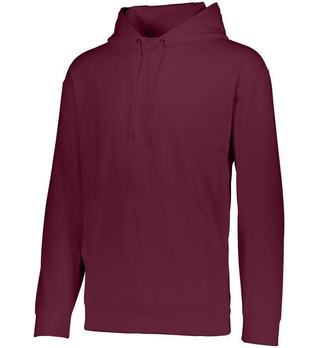 Youth Wicking Fleece Hoodie Junior Team Gear AUGUSTA 045_MAROON S