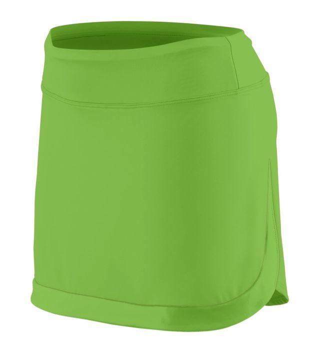 Girls` Action Color Block Skort Junior Team Gear AUGUSTA Lime S