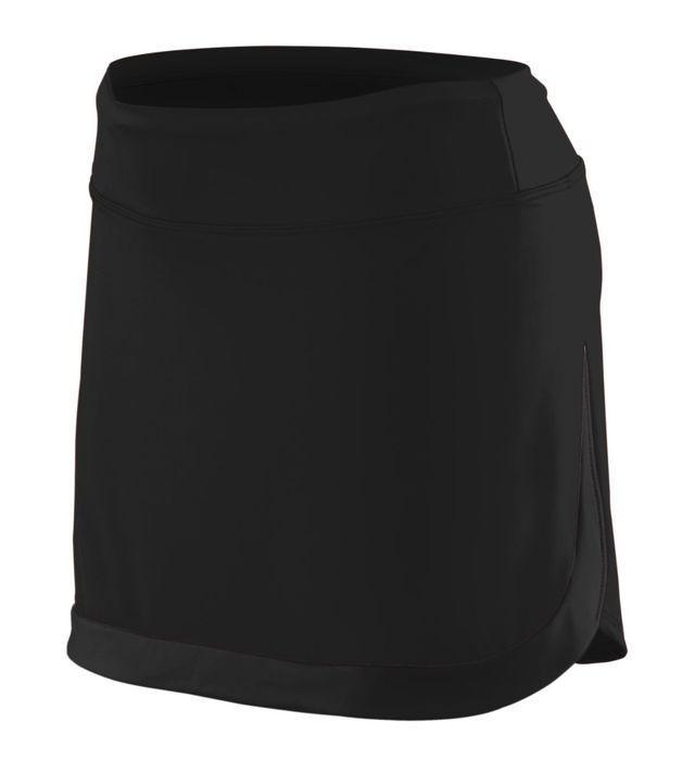 Girls` Action Color Block Skort Junior Team Gear AUGUSTA Black/Black S