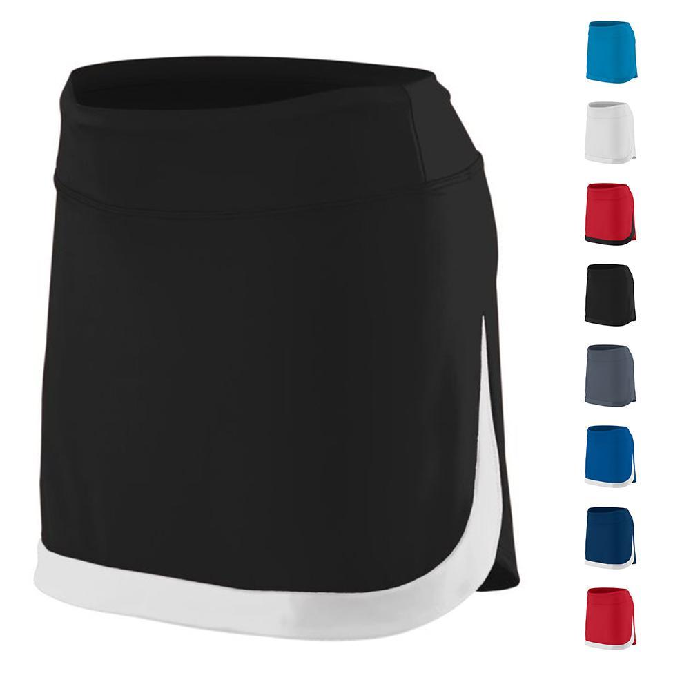 Girls` Action Color Block Skort Junior Team Gear AUGUSTA