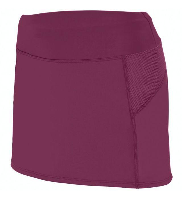 Girls` Femfit Skort Junior Team Gear AUGUSTA Maroon S