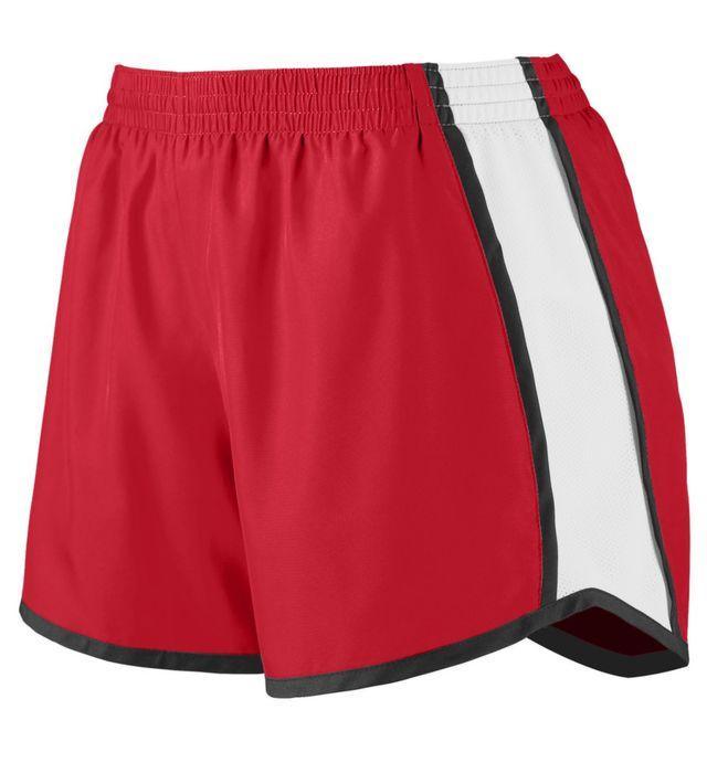 Girls' Pulse Team Shorts Junior Team Gear AUGUSTA Red S