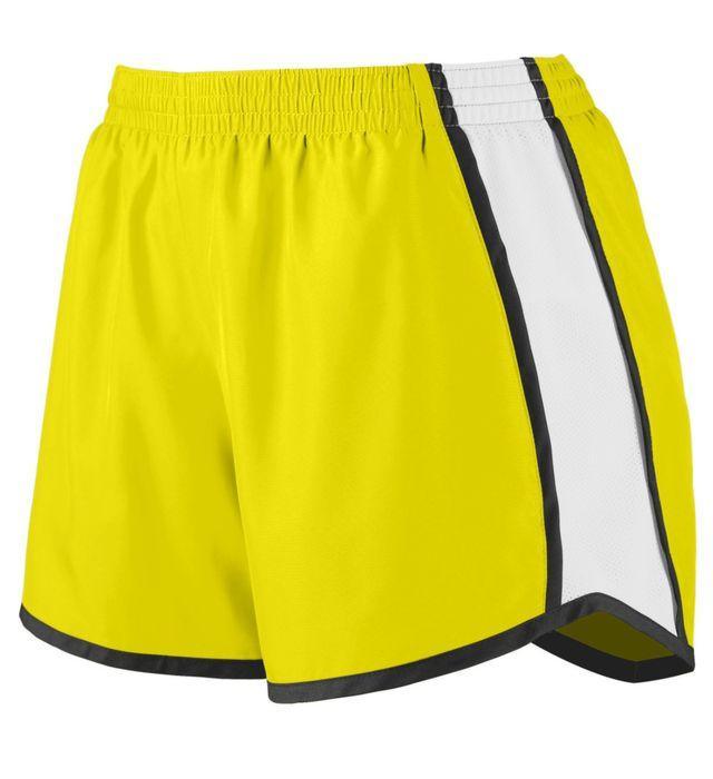 Girls' Pulse Team Shorts Junior Team Gear AUGUSTA Yellow S
