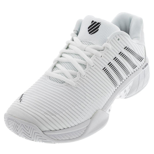 Men's Hypercourt Express 2 Tennis Shoes White and Black Tournament Gear K-SWISS 7