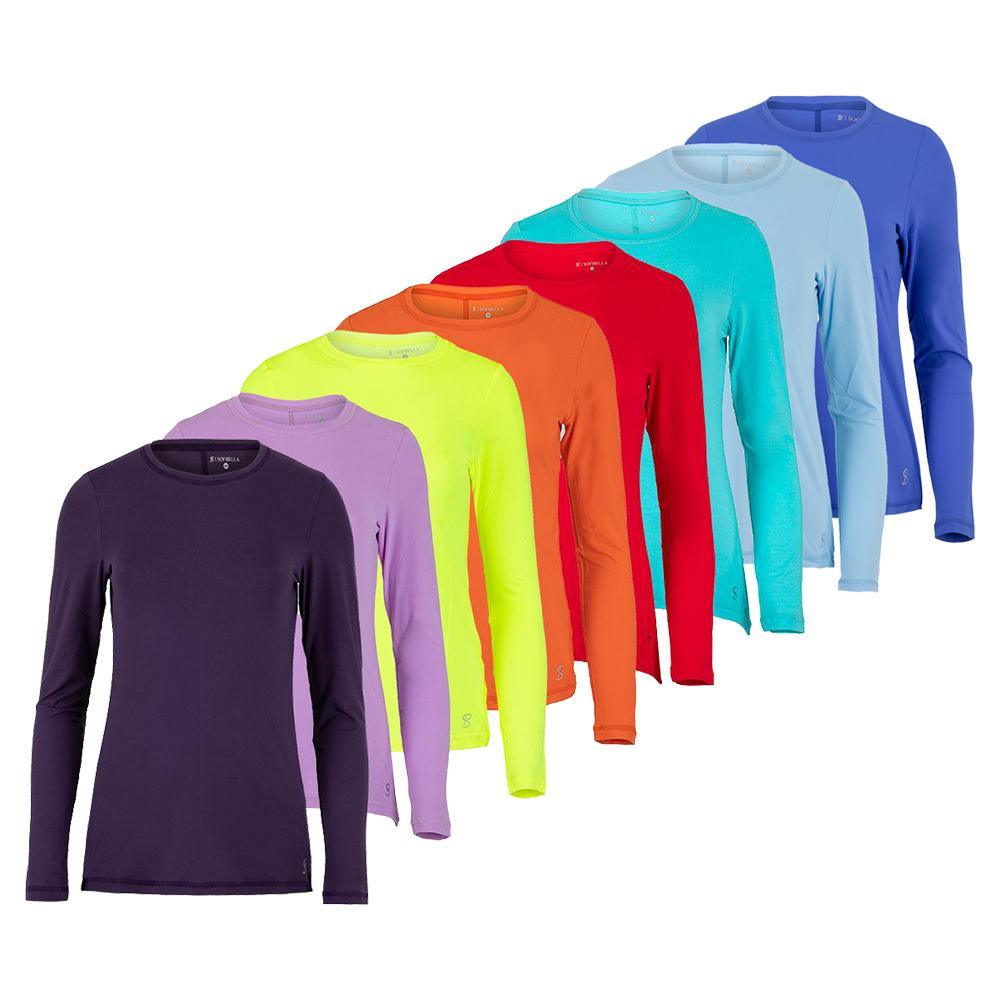 Women's UV Long Sleeve Tennis Top Womens Apparel SOFIBELLA