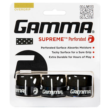 Supreme Perforated Overgrip 3 Pack Holiday Gifts GAMMA Black