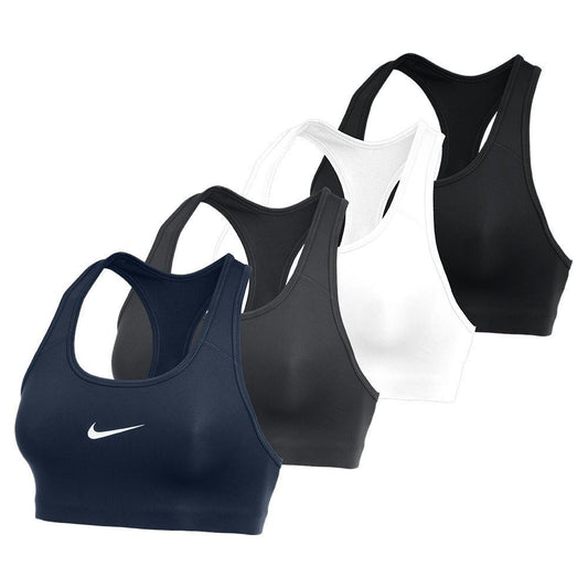 Women's Swoosh Medium-Support Sports Bra 2.0 WOMENS APPAREL NIKE Black/White XS