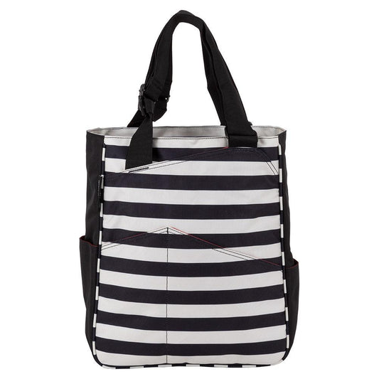 Women's Tennis Tote Stripes Black and Coconut Promotions MAGGIEMATHER Multicolored ONE_SIZE