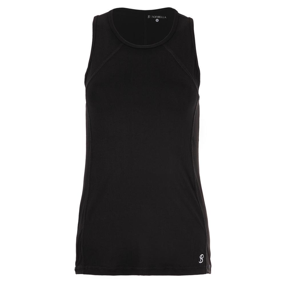 Women's UV Tennis Tank Womens Apparel SOFIBELLA Black XS