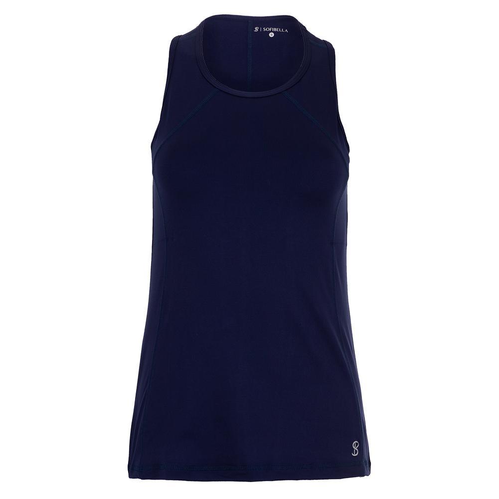 Women's UV Tennis Tank Womens Apparel SOFIBELLA Navy XS