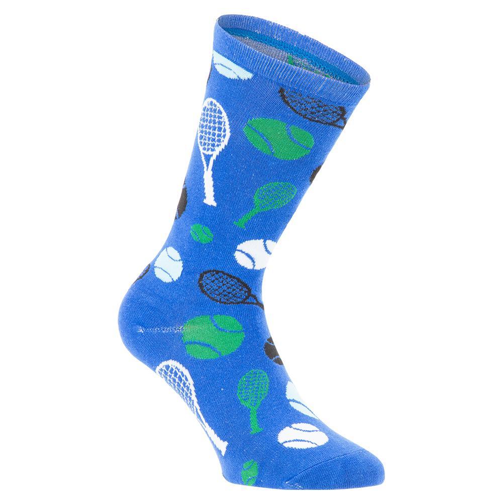 Novelty Tennis Socks (Sizes 8-12) Socks RACQUET INC Blue ONE_SIZE