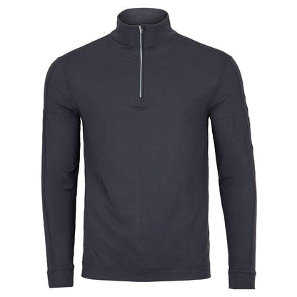 Men`s Mock Zip Tennis Top OUTERWEAR BLOQUV Smoke S