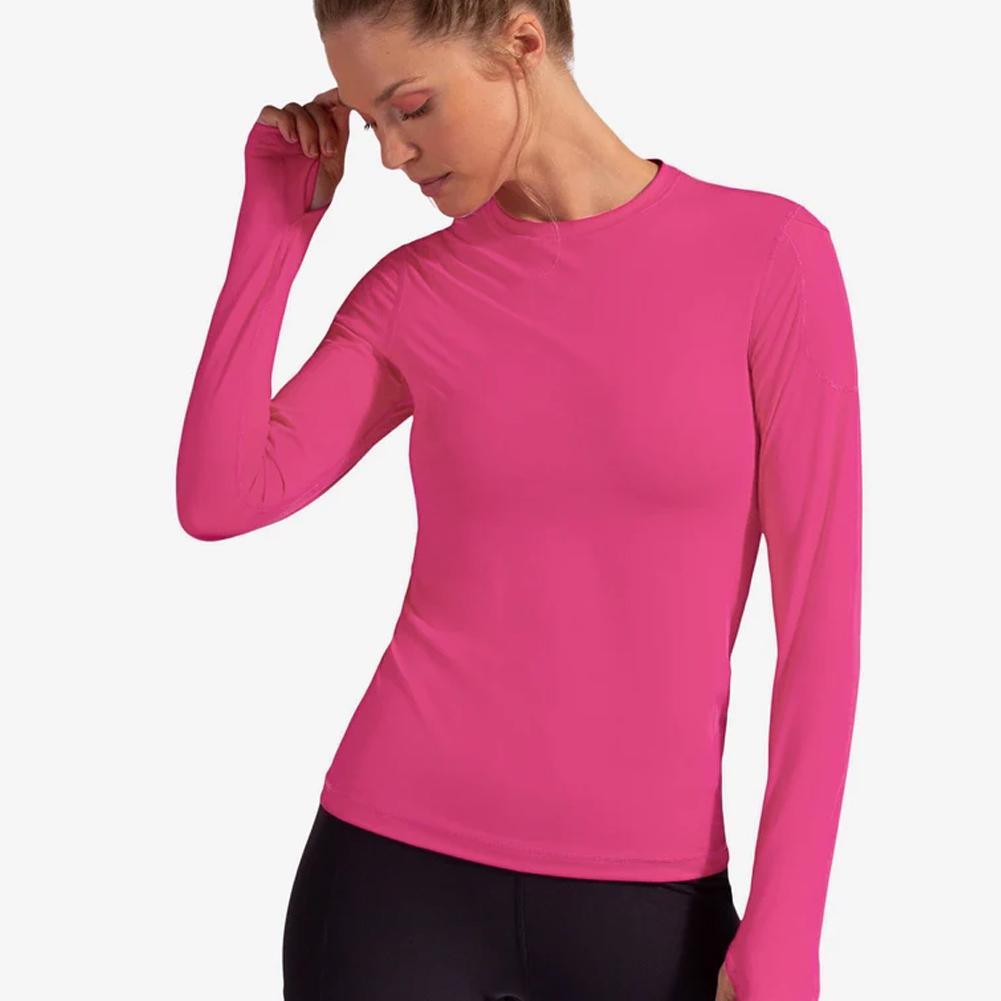 Women`s 24/7 Long Sleeve Tennis Crew WOMENS APPAREL BLOQUV PASSION_PINK XS