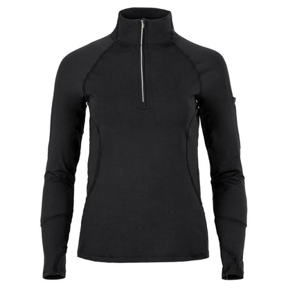 Women`s Mock Zip Tennis Top WOMENS APPAREL BLOQUV BLACK XS