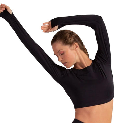 Women`s Tennis Crop Top WOMENS APPAREL BLOQUV BLACK XS