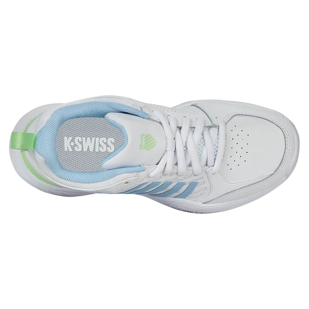 Women`s Court Express 2 Tennis Shoes White and Dutch Canal K-SWISS