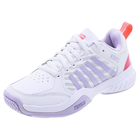 Women`s Court Express 2 Tennis Shoes White and Orchid Petal K-SWISS 5 White