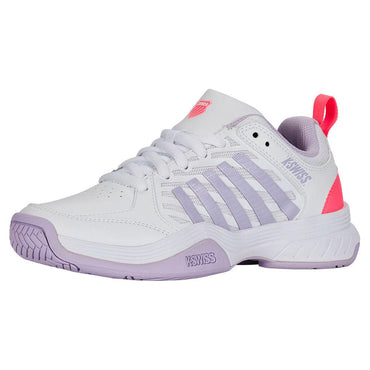 Women`s Court Express 2 Tennis Shoes White and Orchid Petal K-SWISS