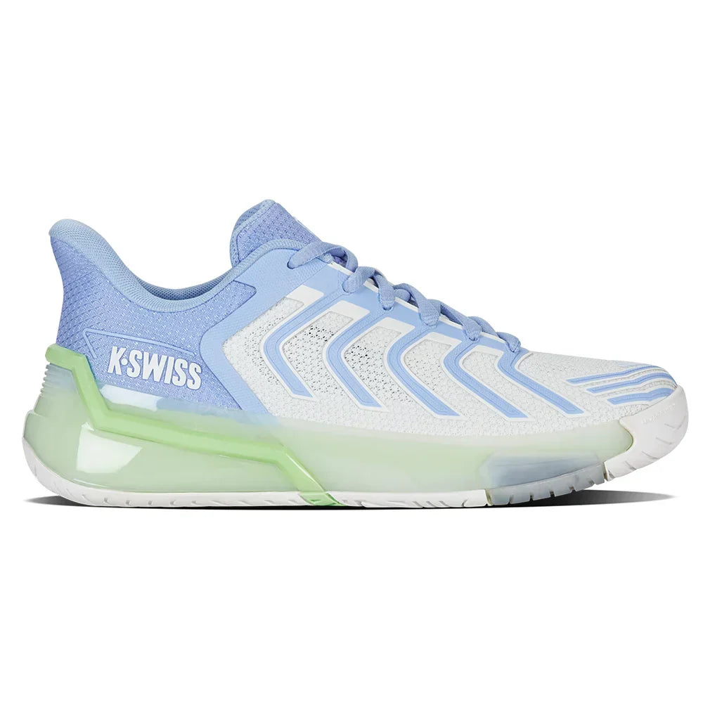 Women`s Ultrashot 4 Tennis Shoes Lucent White and Dutch Canal K-SWISS