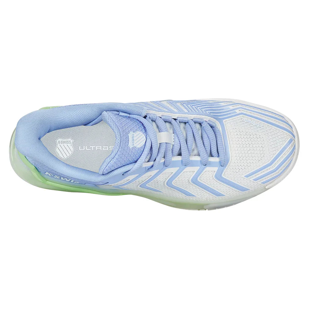 Women`s Ultrashot 4 Tennis Shoes Lucent White and Dutch Canal K-SWISS