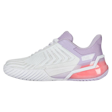 Women`s Ultrashot 4 Tennis Shoes White and Orchid Petal K-SWISS