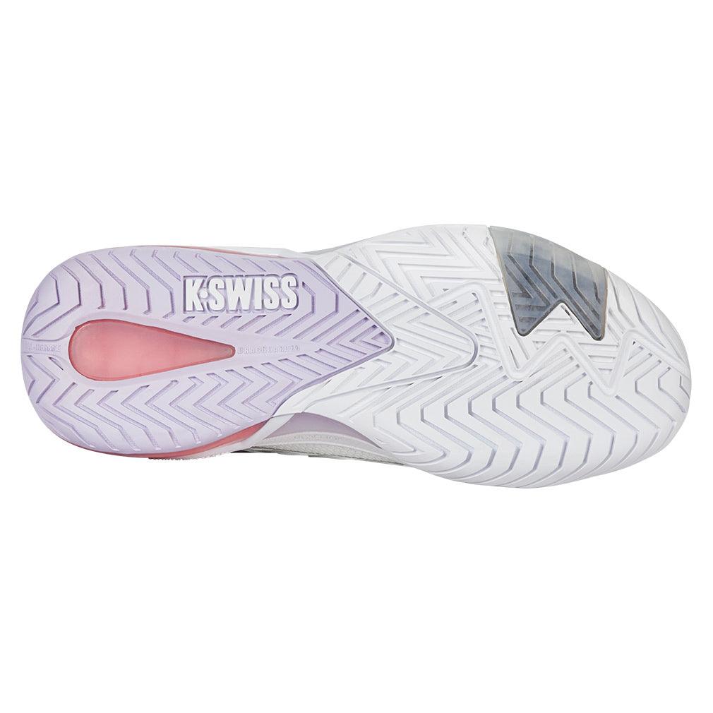 Women`s Ultrashot 4 Tennis Shoes White and Orchid Petal K-SWISS