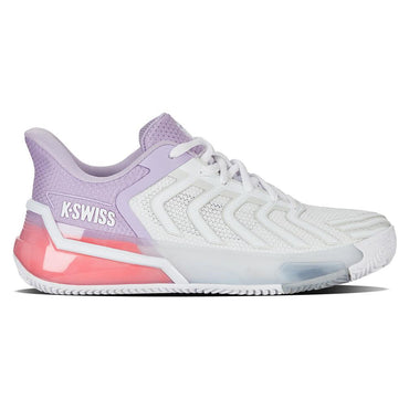 Women`s Ultrashot 4 Clay Tennis Shoes White and Orchid Petal K-SWISS