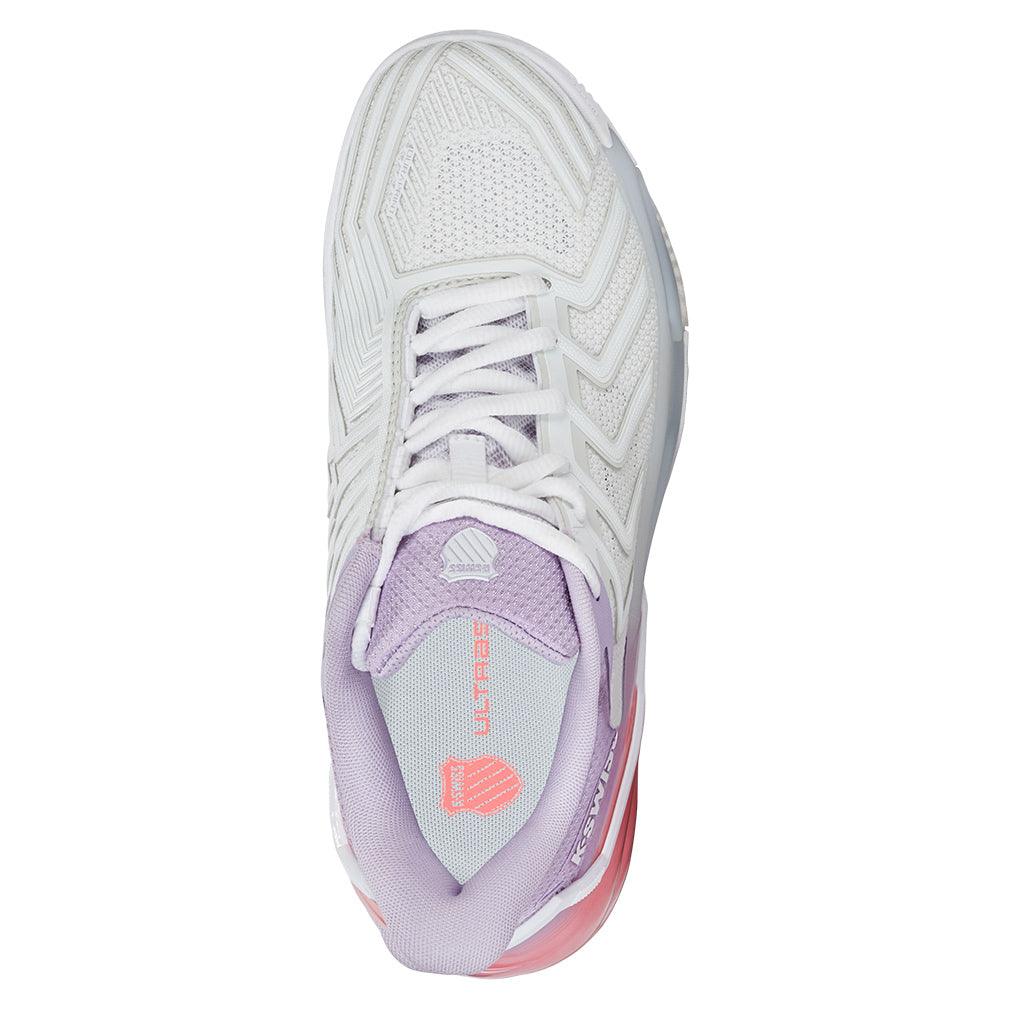 Women`s Ultrashot 4 Clay Tennis Shoes White and Orchid Petal K-SWISS