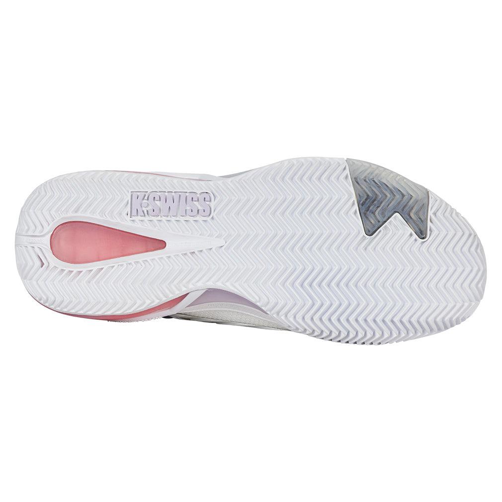 Women`s Ultrashot 4 Clay Tennis Shoes White and Orchid Petal K-SWISS