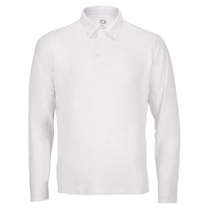 Men`s Long Sleeve Tennis Polo TRAINING BLOQUV WHITE S